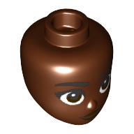 Plaatje in Gallery viewer laden, LEGO® los onderdeel Hoofd in kleur Roodachtig Bruin 101100