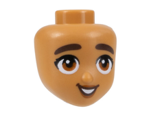 Plaatje in Gallery viewer laden, LEGO® los onderdeel Hoofd in kleur Medium Noga 101127