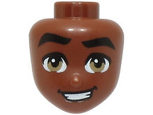Plaatje in Gallery viewer laden, LEGO® los onderdeel Hoofd in kleur Roodachtig Bruin 101152