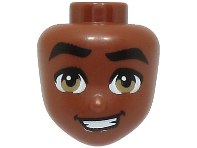 LEGO® los onderdeel Hoofd in kleur Roodachtig Bruin 101152