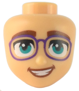 LEGO® los onderdeel Hoofd in kleur Licht Geelbruin 101245