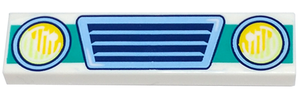 LEGO® los onderdeel Tegel met Motief in kleur Wit 2431pb827