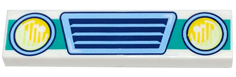 LEGO® los onderdeel Tegel met Motief in kleur Wit 2431pb827