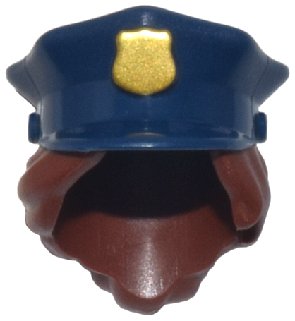 LEGO® los onderdeel Haar in kleur Donkerblauw 28430pb02