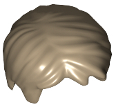Plaatje in Gallery viewer laden, LEGO® los onderdeel Haar in kleur Donker Geelbruin 62810