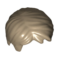 Plaatje in Gallery viewer laden, LEGO® los onderdeel Haar in kleur Donker Geelbruin 62810