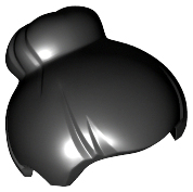 LEGO® los onderdeel Haar in kleur Zwart 93217