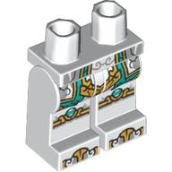 LEGO® los onderdeel Benen met Motief Wit 970c00pb1464