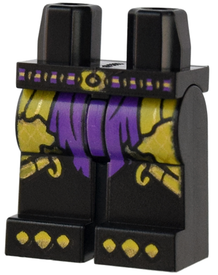 LEGO® los onderdeel Benen met Motief Zwart 970c00pb1462