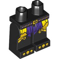 LEGO® los onderdeel Benen met Motief Zwart 970c00pb1462