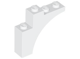 LEGO® los onderdeel Steen Boog in kleur Wit 80543