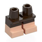 LEGO® Benen Aangepast met Motief Donker Bruin 41879pb014