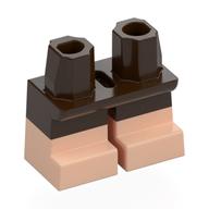 LEGO® Benen Aangepast met Motief Donker Bruin 41879pb014