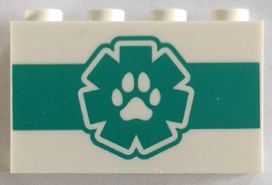 LEGO® los onderdeel Paneel met Motief Wit 14718pb060