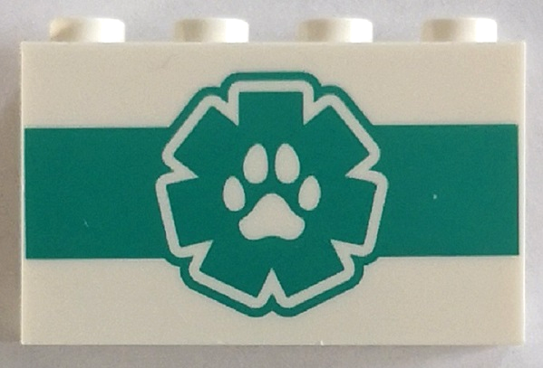 LEGO® los onderdeel Paneel met Motief Wit 14718pb060