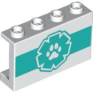 Plaatje in Gallery viewer laden, LEGO® los onderdeel Paneel met Motief Wit 14718pb060