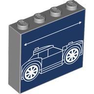 Plaatje in Gallery viewer laden, LEGO® Steen met Motief Licht Blauwachtig Grijs 49311pb029