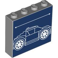 Plaatje in Gallery viewer laden, LEGO® Steen met Motief Licht Blauwachtig Grijs 49311pb028