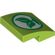 LEGO® onderdeel Dakpan Gebogen met Motief Limoen 15068pb453