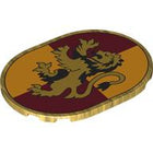 LEGO® onderdeel Tegel Rond met Motief Parel Goud 65474pb08