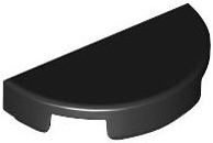 LEGO® los onderdeel Tegel Rond in kleur Zwart 1748