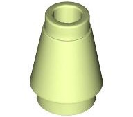 LEGO® los onderdeel Kegel in kleur Geelachtig Groen 4589b