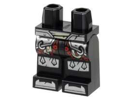 LEGO® los onderdeel Benen met Motief Zwart 970c00pb1458