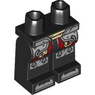 LEGO® los onderdeel Benen met Motief Zwart 970c00pb1458