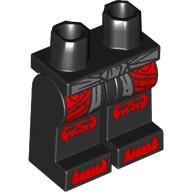 Plaatje in Gallery viewer laden, LEGO® los onderdeel Benen met Motief Zwart 970c00pb1459