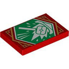 LEGO® los onderdeel Tegel met Motief Rood 26603pb302