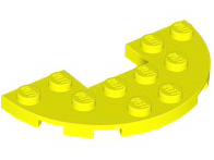 LEGO® los onderdeel Plaat Rond in kleur Neon geel 18646