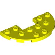 LEGO® los onderdeel Plaat Rond in kleur Neon geel 18646