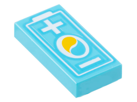 LEGO® Tegel met Motief Medium Azuurblauw 3069pb1065