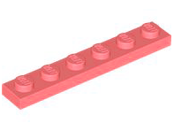 LEGO® los onderdeel Plaat Algemeen in kleur Koraal 3666