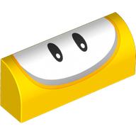 LEGO® los onderdeel Dakpan Gebogen met Motief Geel 6191pb033
