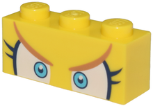 Plaatje in Gallery viewer laden, LEGO® los onderdeel Steen met Motief in kleur Geel 3622pb140