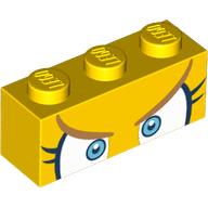 LEGO® los onderdeel Steen met Motief in kleur Geel 3622pb140
