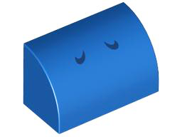 LEGO® onderdeel Dakpan Gebogen met Motief Blauw 37352pb025