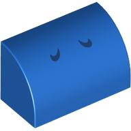 Plaatje in Gallery viewer laden, LEGO® onderdeel Dakpan Gebogen met Motief Blauw 37352pb025