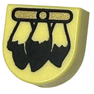 LEGO® Tegel Rond met Motief Helder Lichtgeel 24246pb048