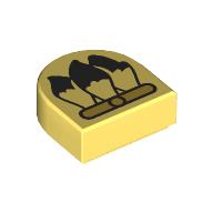 LEGO® Tegel Rond met Motief Helder Lichtgeel 24246pb048