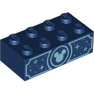 LEGO® los onderdeel Steen met Motief Donkerblauw 3001pb198