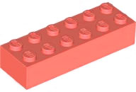 LEGO® los onderdeel Steen in kleur Koraal 2456