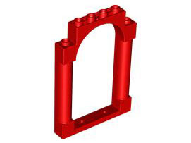 LEGO® los onderdeel Deurkozijn in kleur Rood 40066