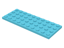 Plaatje in Gallery viewer laden, LEGO® los onderdeel Plaat Algemeen Medium Azuurblauw 3030