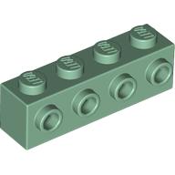 Plaatje in Gallery viewer laden, LEGO® los onderdeel Steen Aangepast in kleur Zandgroen 30414
