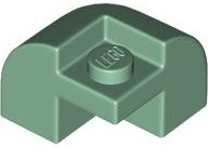 Plaatje in Gallery viewer laden, LEGO® los onderdeel Dakpan Gebogen in kleur Zandgroen 67810