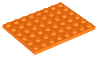 LEGO® los onderdeel Plaat Algemeen in kleur Oranje 3036