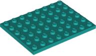 LEGO® los onderdeel Plaat Algemeen Donker Turkoois 3036