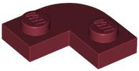 LEGO® los onderdeel Plaat Rond in kleur Donkerrood 79491